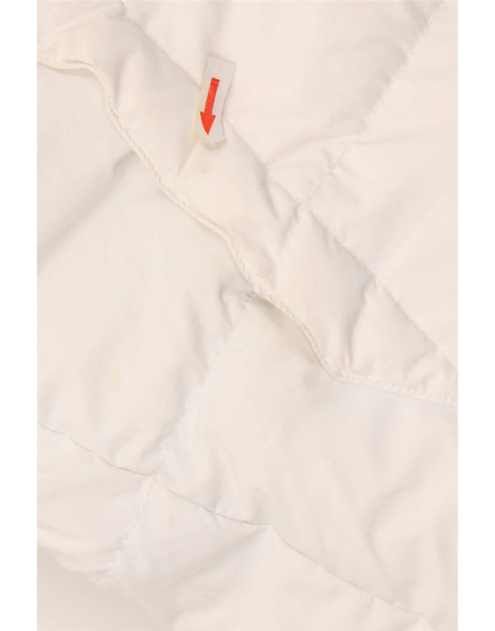 Jaqueta masculina acolchoada com capuz Tommy Hilfiger Reino Unido 38 poliéster branco médio