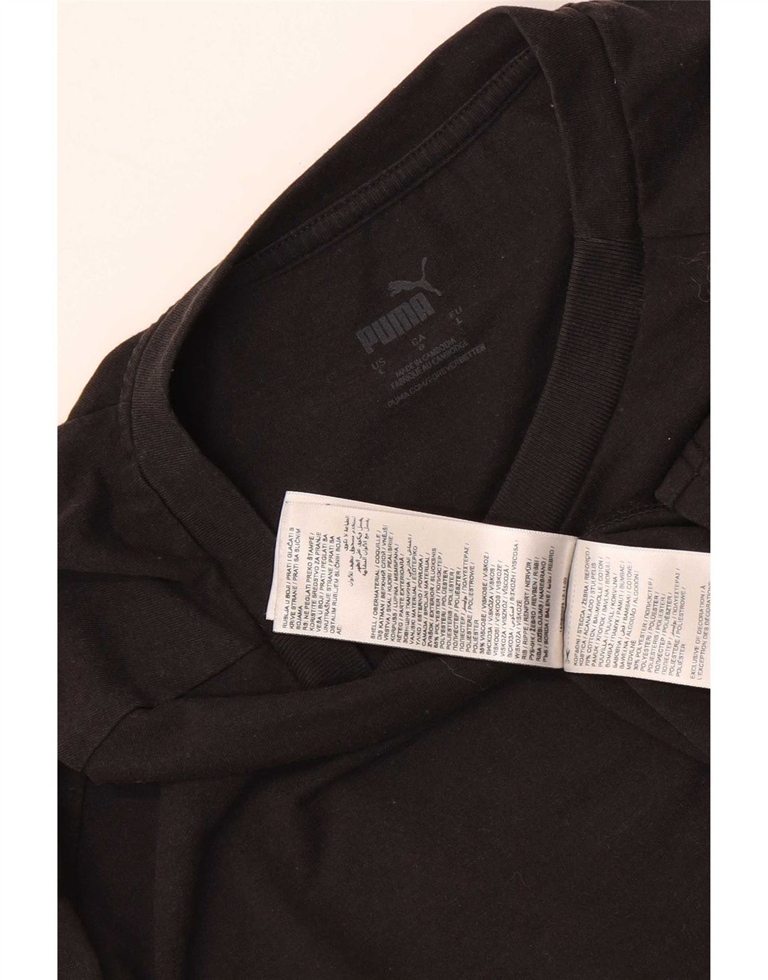 Camiseta masculina Puma grande poliéster preto