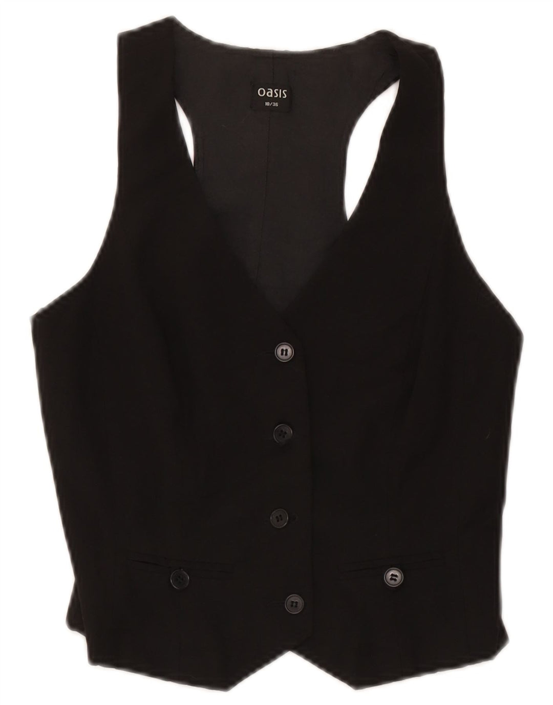 Colete feminino Oasis UK 10 pequeno poliéster preto