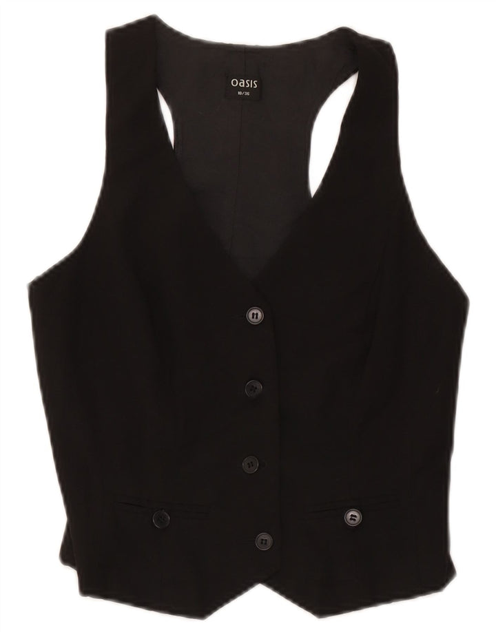 Colete feminino Oasis UK 10 pequeno poliéster preto