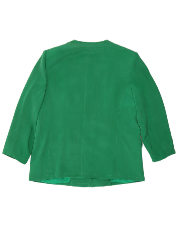 Jaqueta blazer feminina Mariella Burani com 5 botões e manga 3/4 Reino Unido 18 grande verde