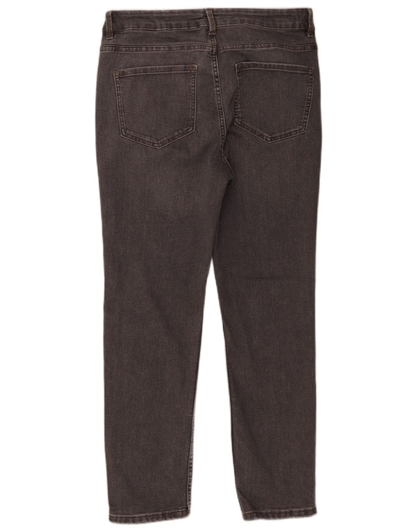 Marks & Spencer Feminino The Lily Slim Jeans Reino Unido 14 Grande W36 L27 Algodão Cinza