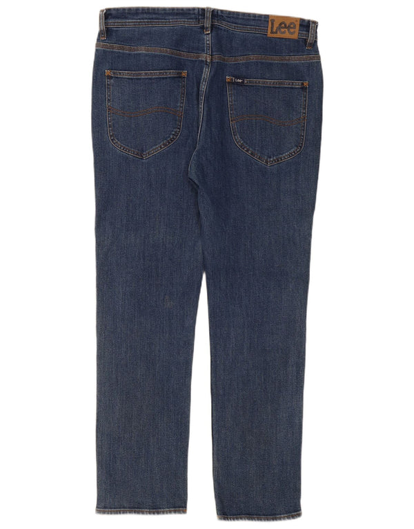 Lee Womens Slim Jeans W34 L30 Azul Algodão