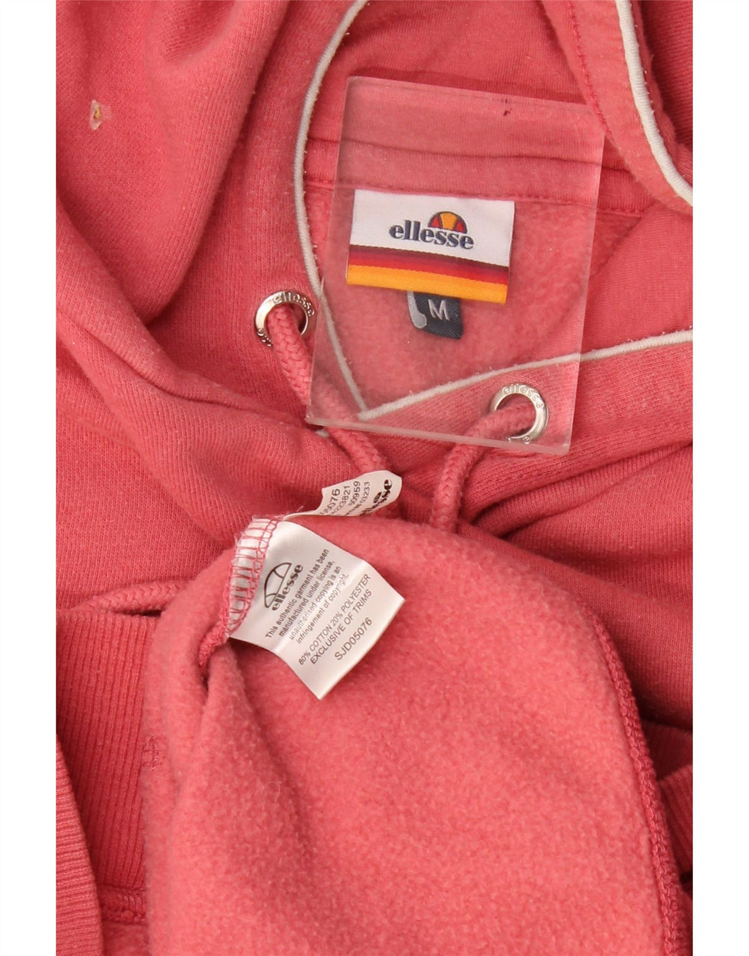 Ellesse moletom com capuz masculino gráfico médio algodão vermelho