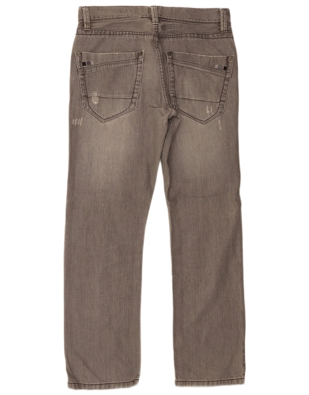 Calça jeans reta masculina Dkny desgastada W31 L30 algodão cinza