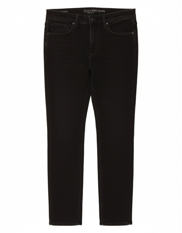 Calça Jeans Slim Feminina CALVIN KLEIN W31 L25 Algodão Preto