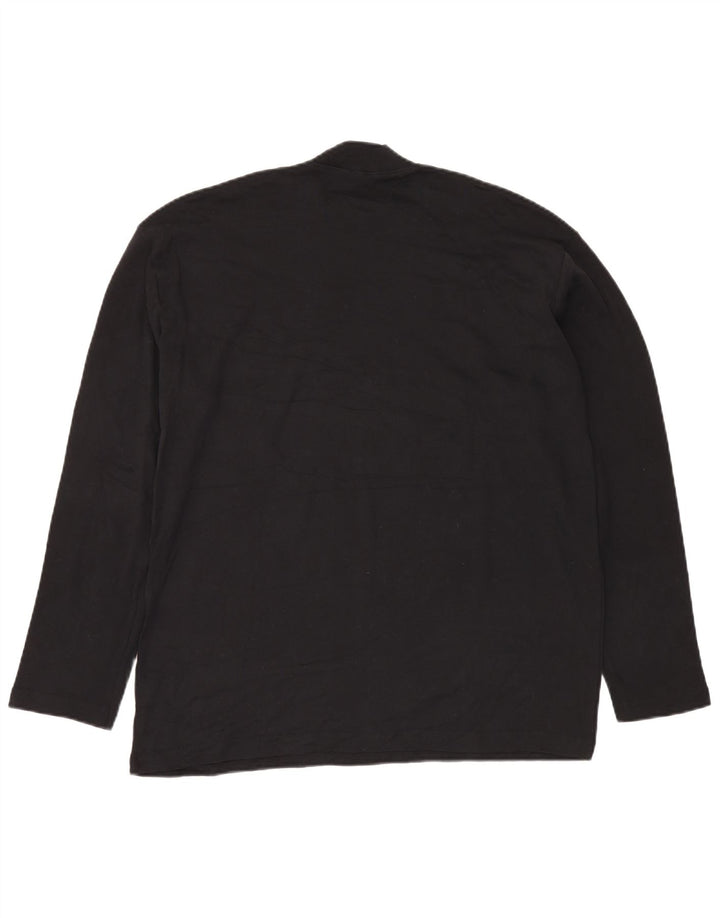 F.LLI CAMPAGNOLO Top masculino manga comprida 2XL algodão preto