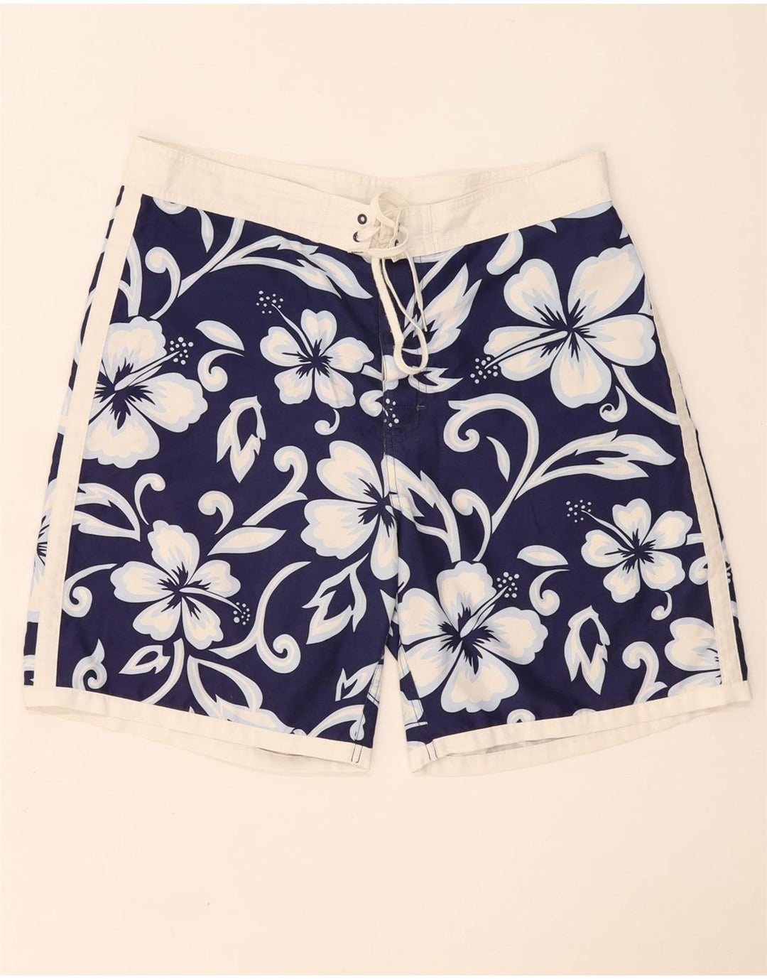 Shorts de natação masculino Sundek grande poliéster floral azul marinho