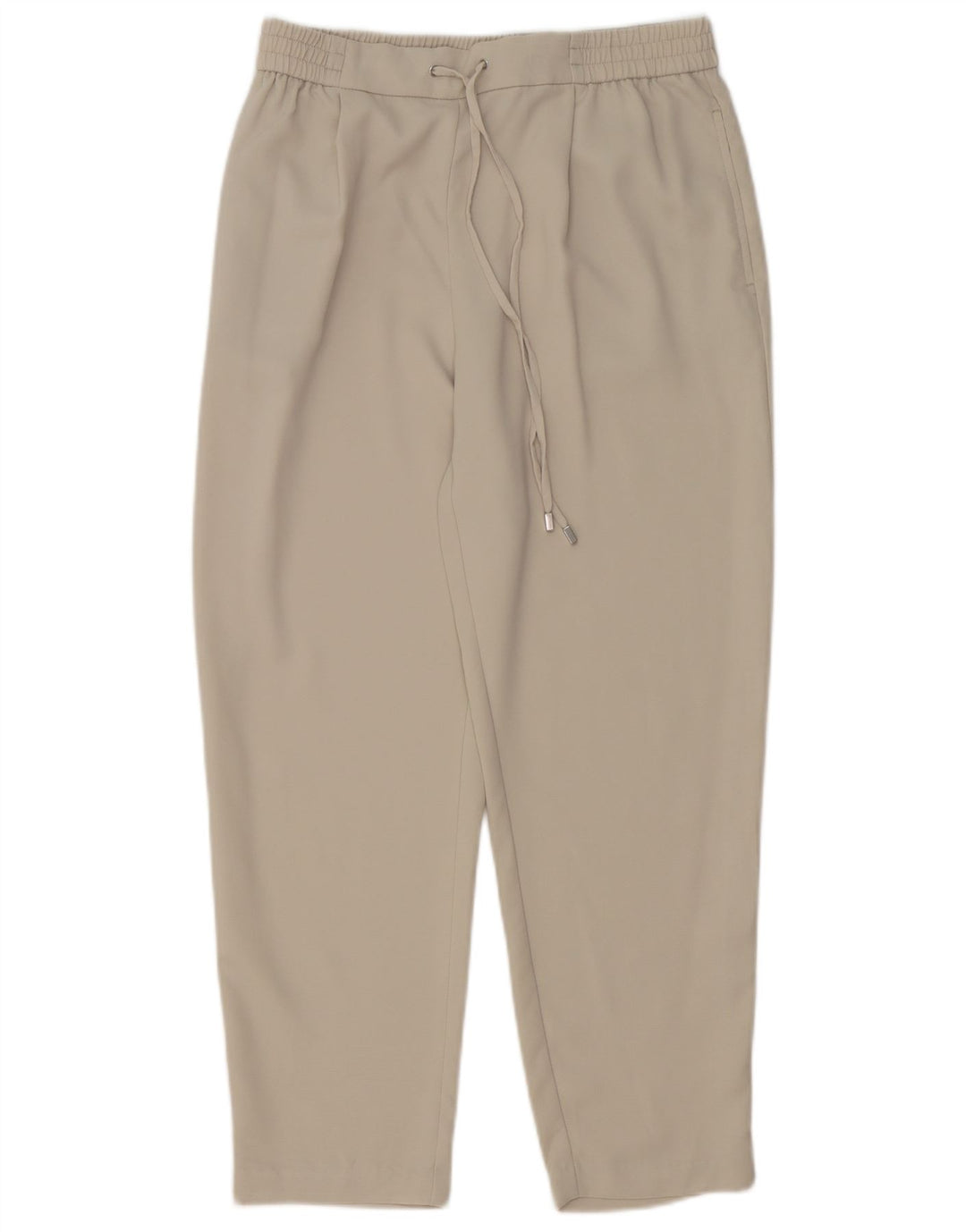 Zara Calça feminina casual cônica pequena W26 L25 poliéster cinza