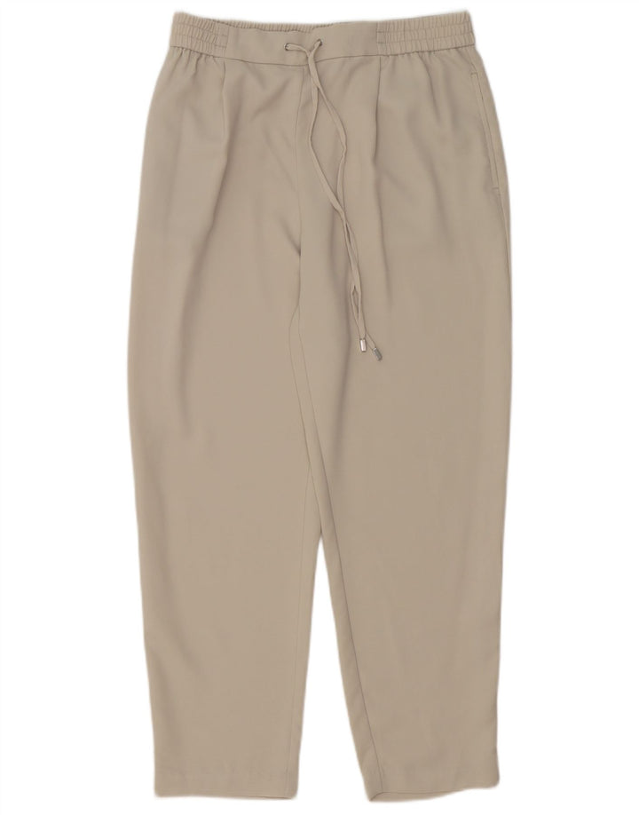 Zara Calça feminina casual cônica pequena W26 L25 poliéster cinza