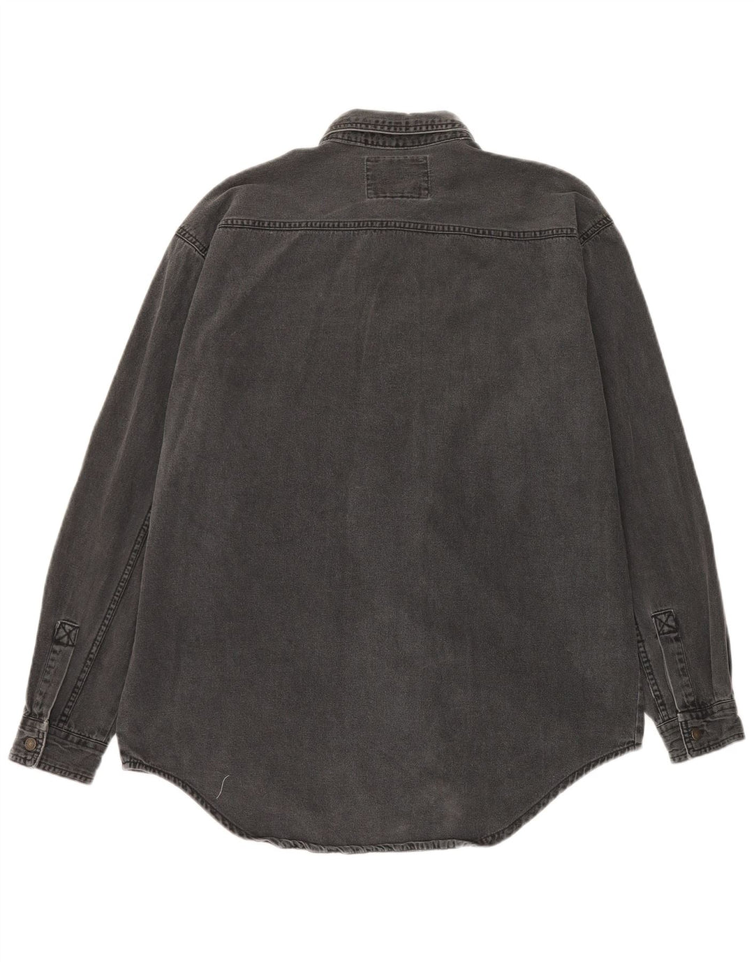 Camisa jeans masculina Levi's algodão cinza médio