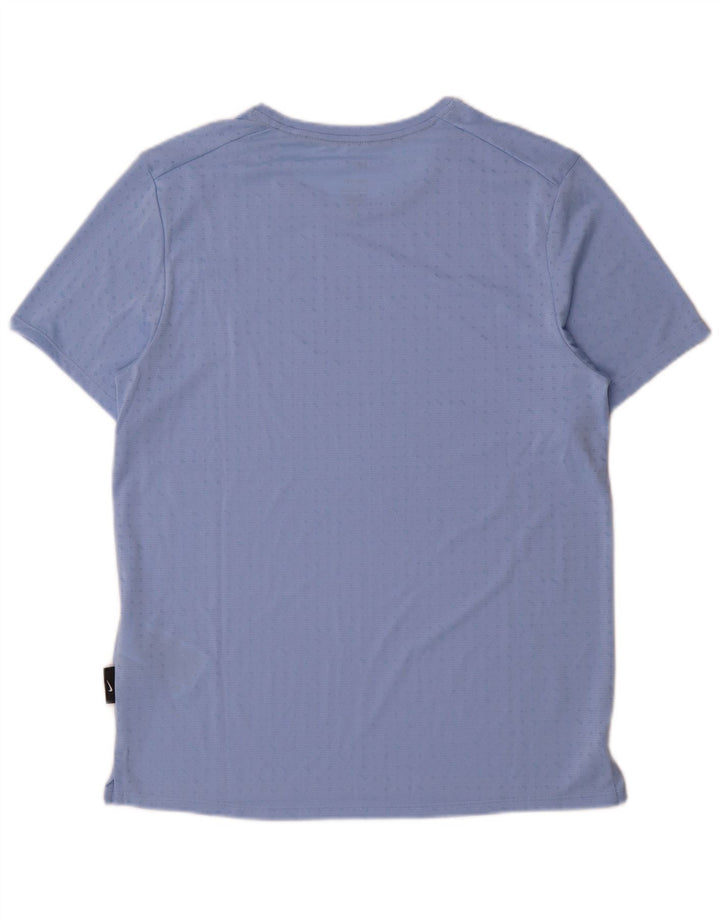 Camiseta masculina Nike Dri Fit Top pequeno poliéster manchado azul