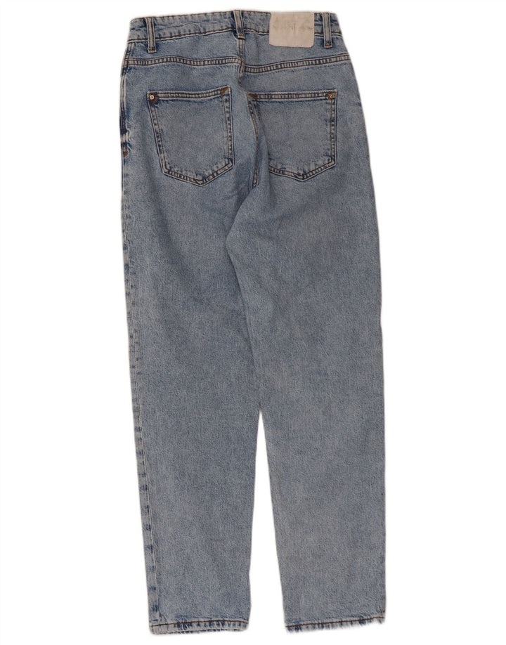 Zara Jeans Cônicos Femininos EU 38 Pequeno W28 L27 Azul