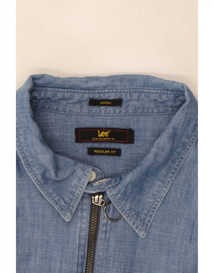 Camisa pulôver masculina Lee Indigo Regular Fit azul médio