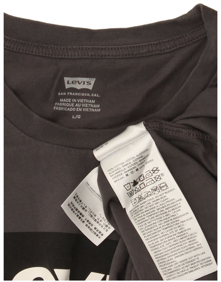 Camiseta gráfica masculina LEVI'S grande algodão cinza