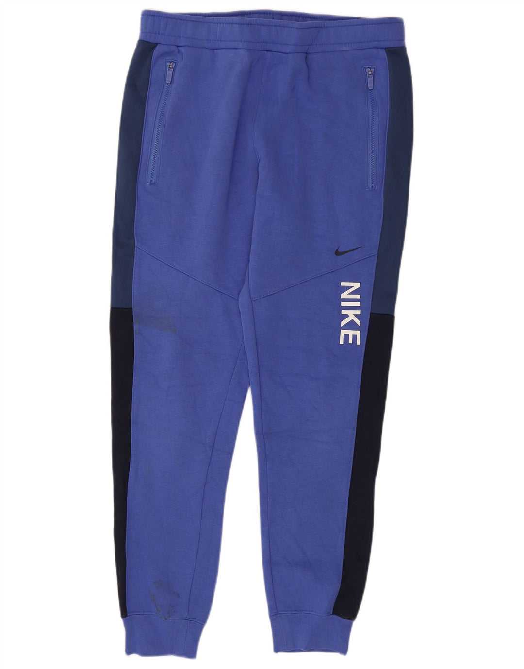 Calça de treino masculina Nike Joggers médio azul colorblock algodão