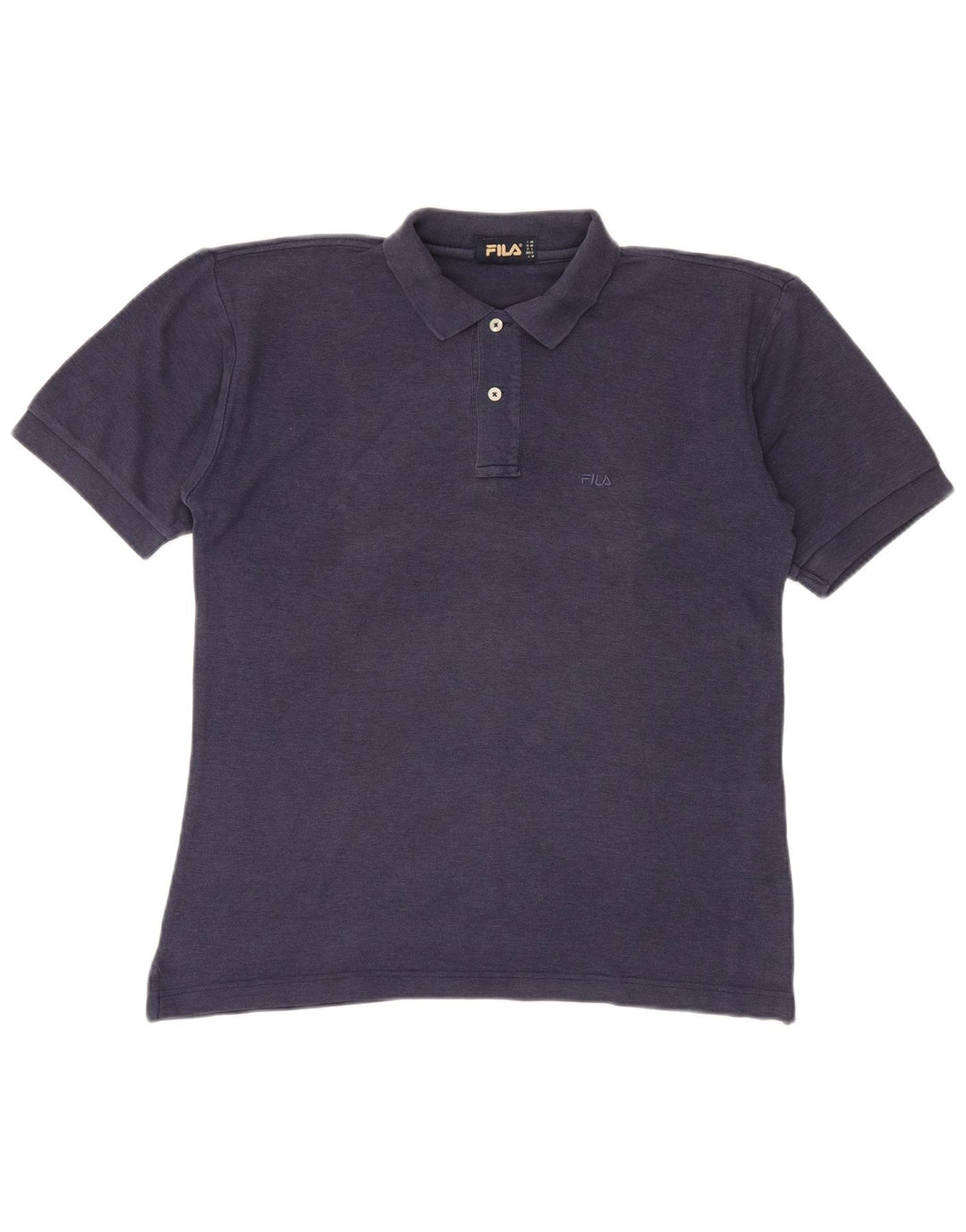 Camisa polo masculina Fila IT 46 pequena algodão azul marinho