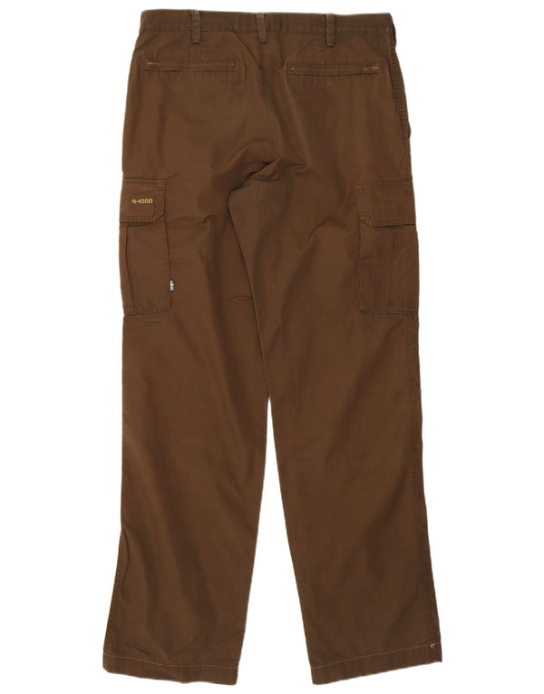 Calça cargo reta masculina Fjall Raven IT 50 grande W32 L33 bege