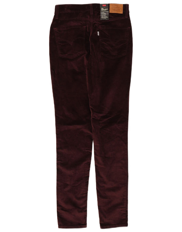 Calça Levi's Feminina 721 Cintura Alta Skinny Casual W29 L32 Algodão Borgonha