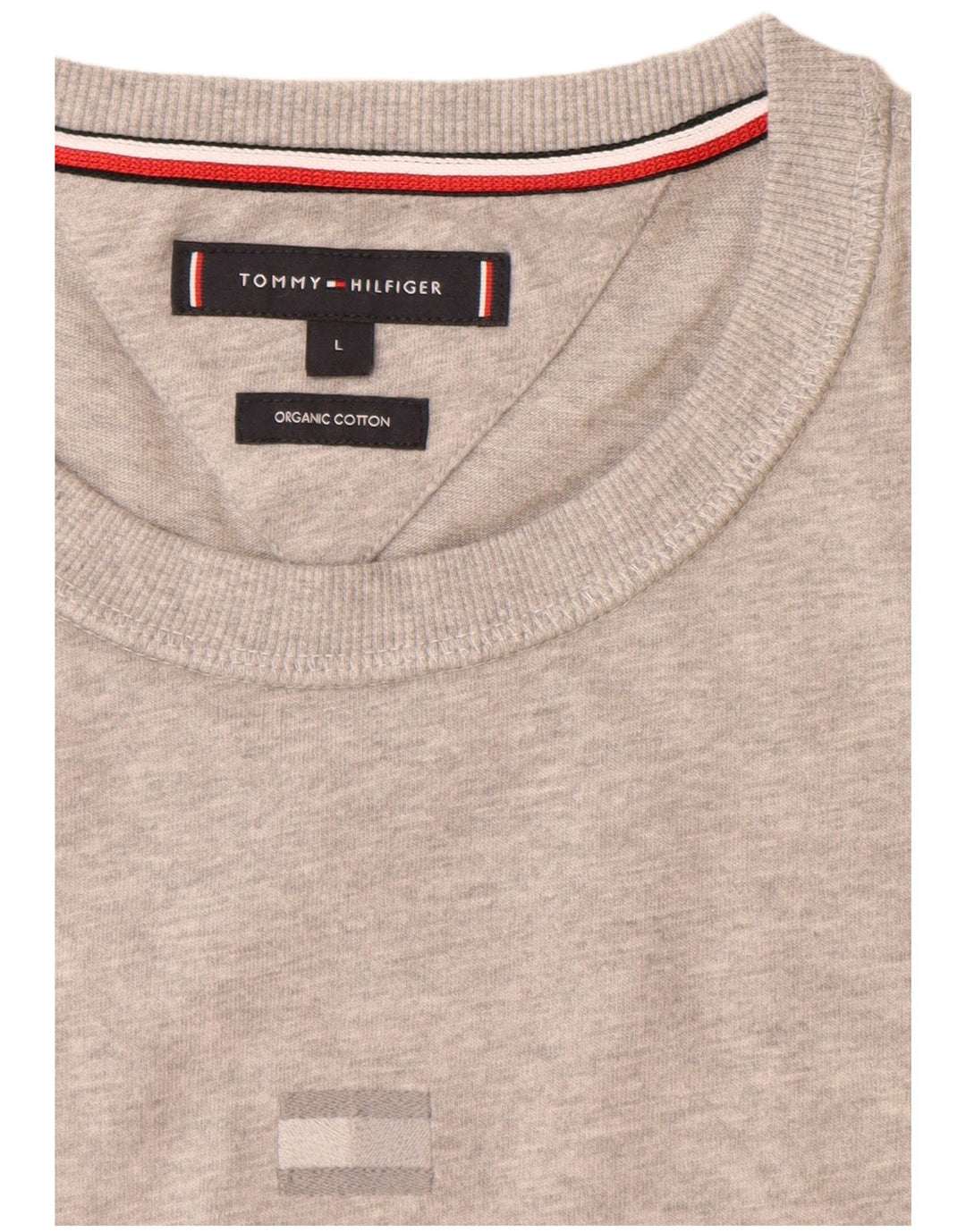 Camiseta masculina TOMMY HILFIGER grande algodão cinza