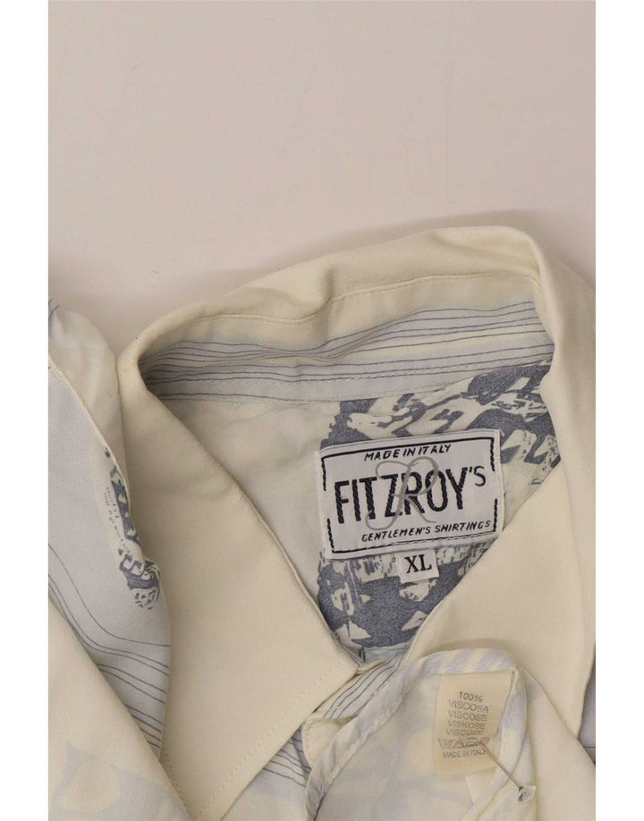 Camisa masculina Fitzroy XL azul paisley viscose