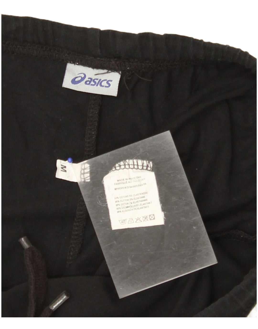 Calça de treino feminina ASICS Joggers UK 14 médio preto algodão