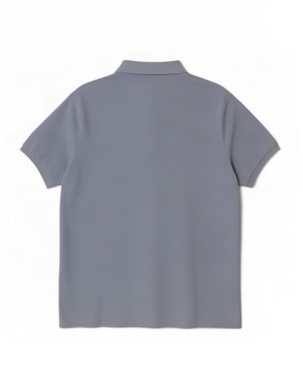 Camisa polo masculina Lacoste tamanho 6 XL azul algodão