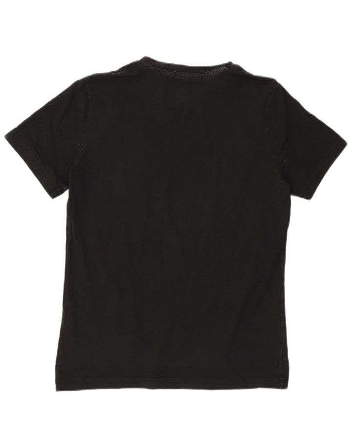 Puma Camiseta masculina gráfica top pequeno algodão listrado preto