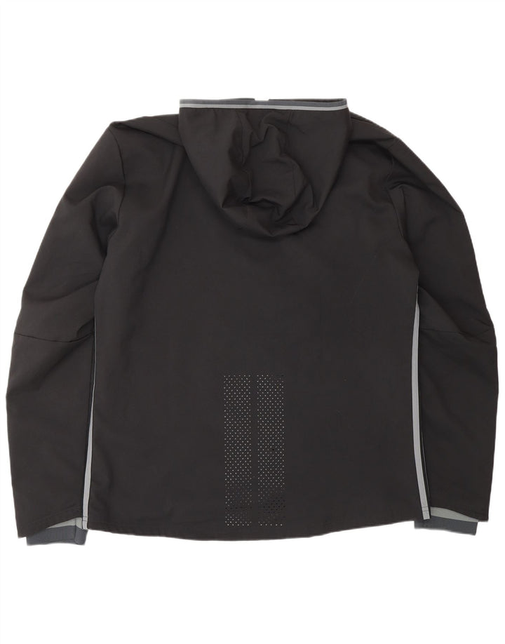 ADIDAS Mens Climacool Hooded Tracksuit Top Jaqueta Grande Poliéster Preto