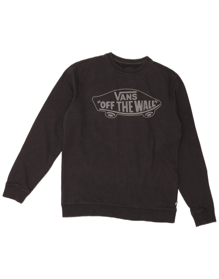 Vans Mens Graphic Moletom Jumper Pequeno Preto