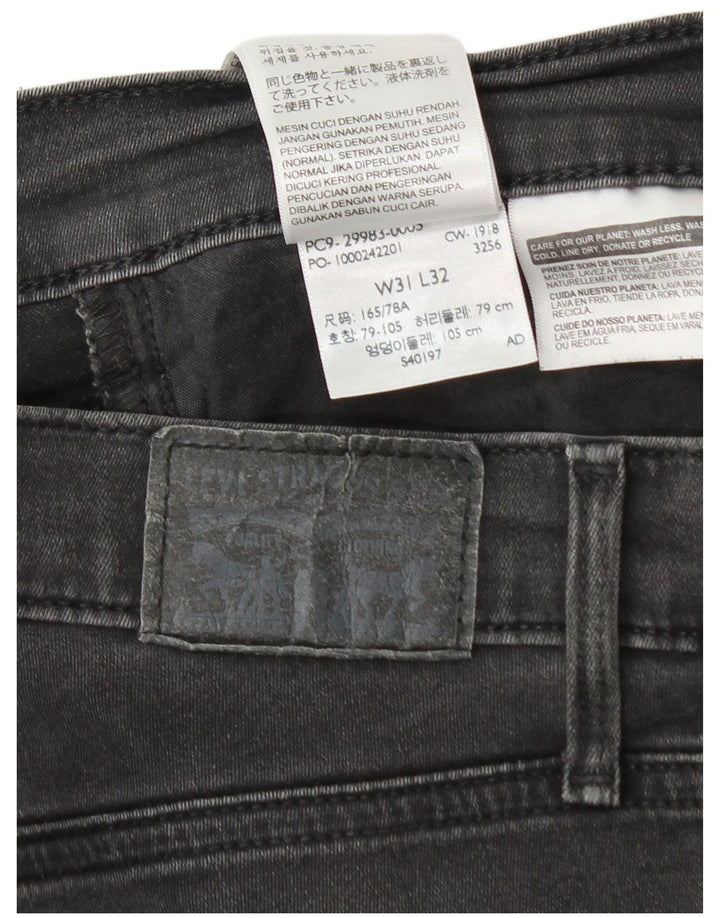 Levi's Masculino 511 Slim Jeans W31 L29 Algodão Preto