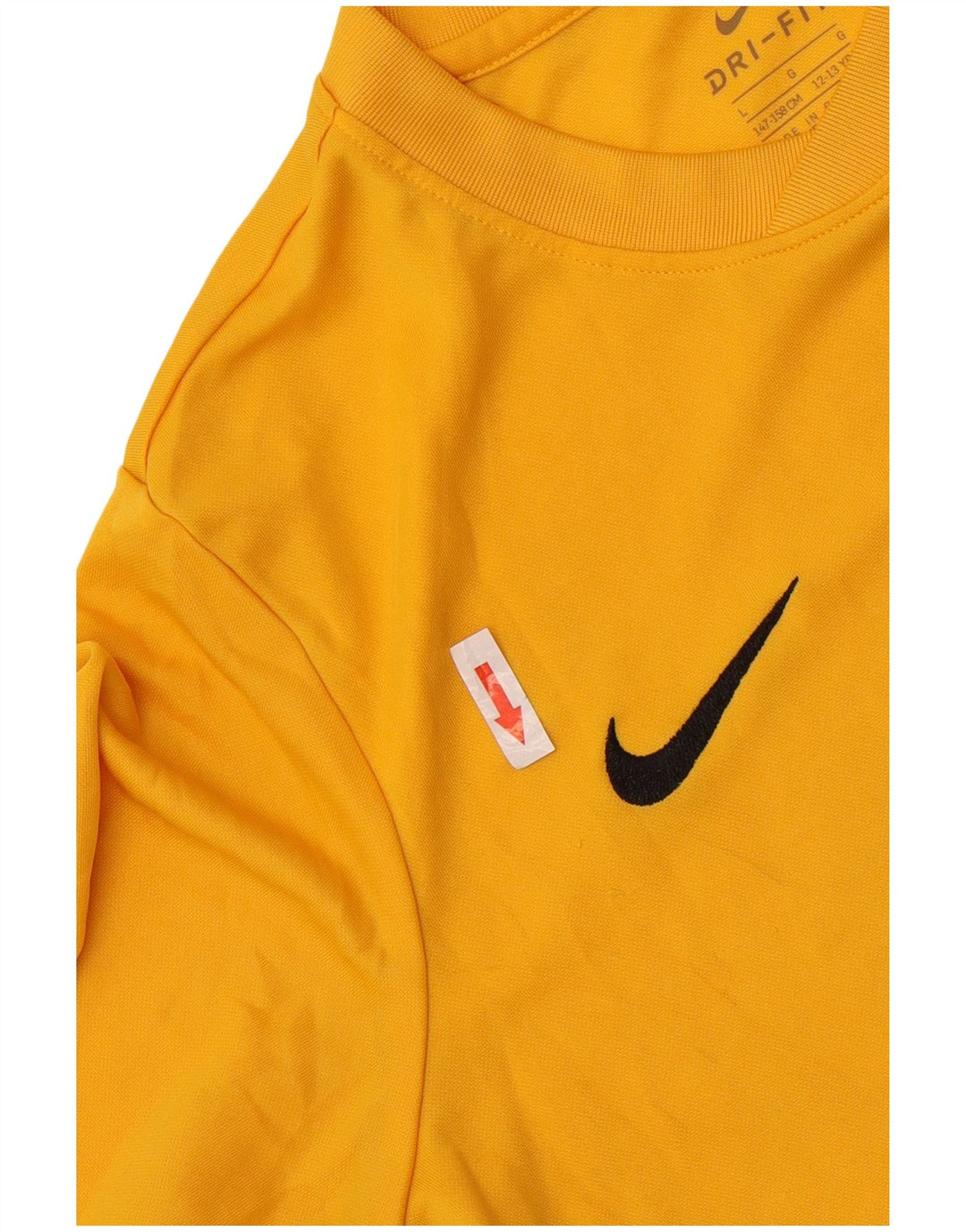 Camiseta Nike Boys Dri Fit Top 12-13 Anos Grande Poliéster Amarelo