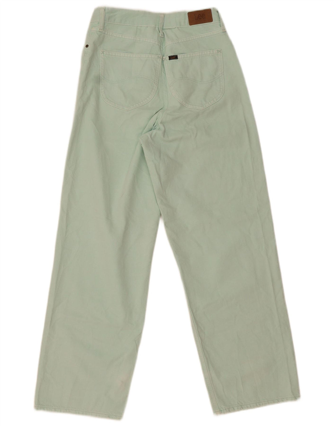 Lee Jeans feminino de perna larga W28 L29 algodão verde