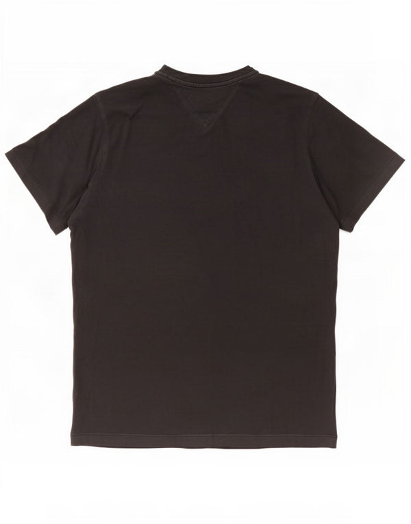 Camiseta masculina Tommy Hilfiger Top médio algodão preto