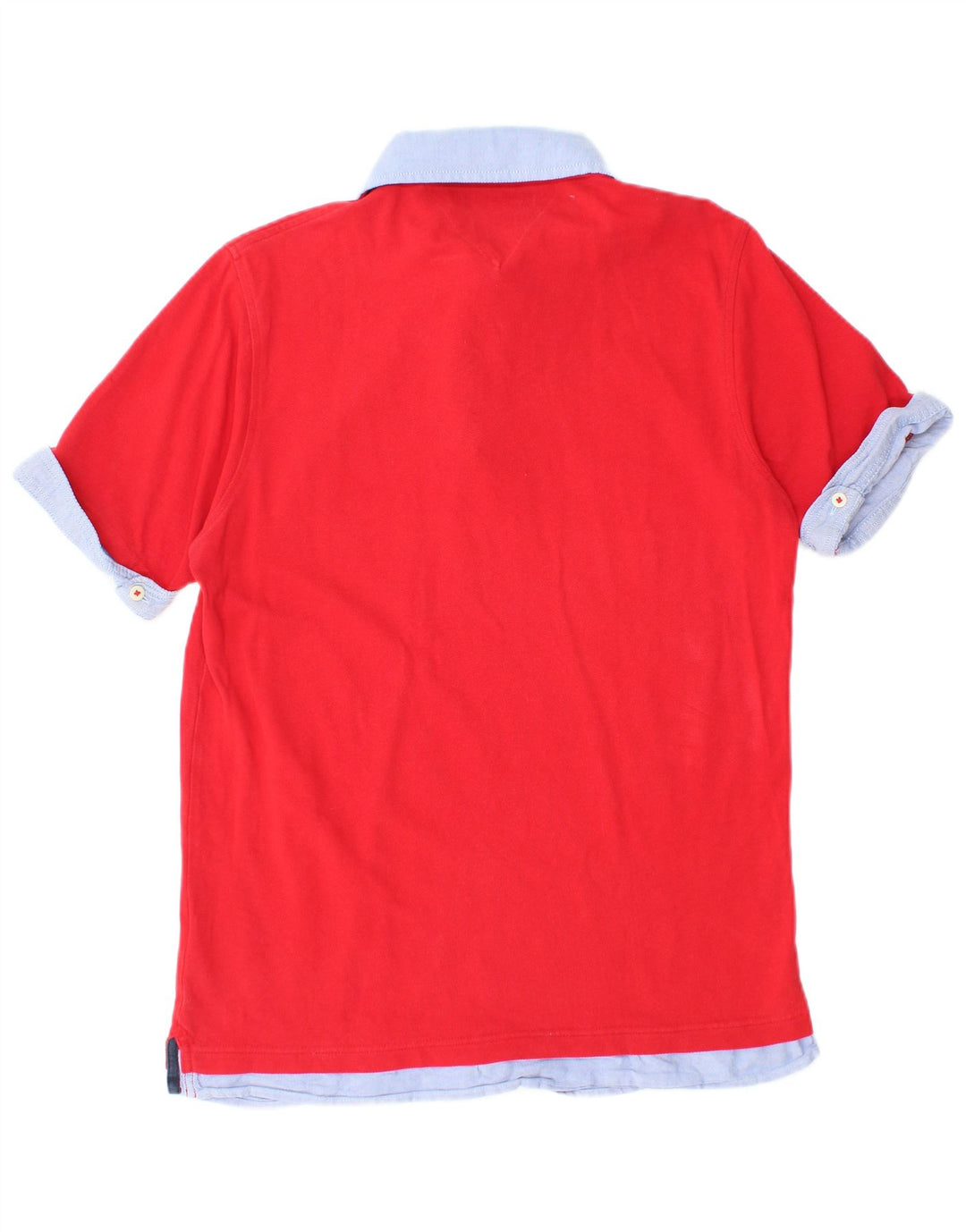 Camisa polo masculina TOMMY HILFIGER slim fit grande algodão vermelho