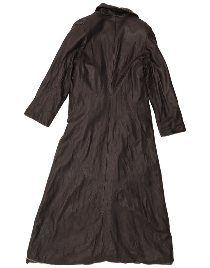Casaco de couro feminino vintage IT 46 grande couro preto