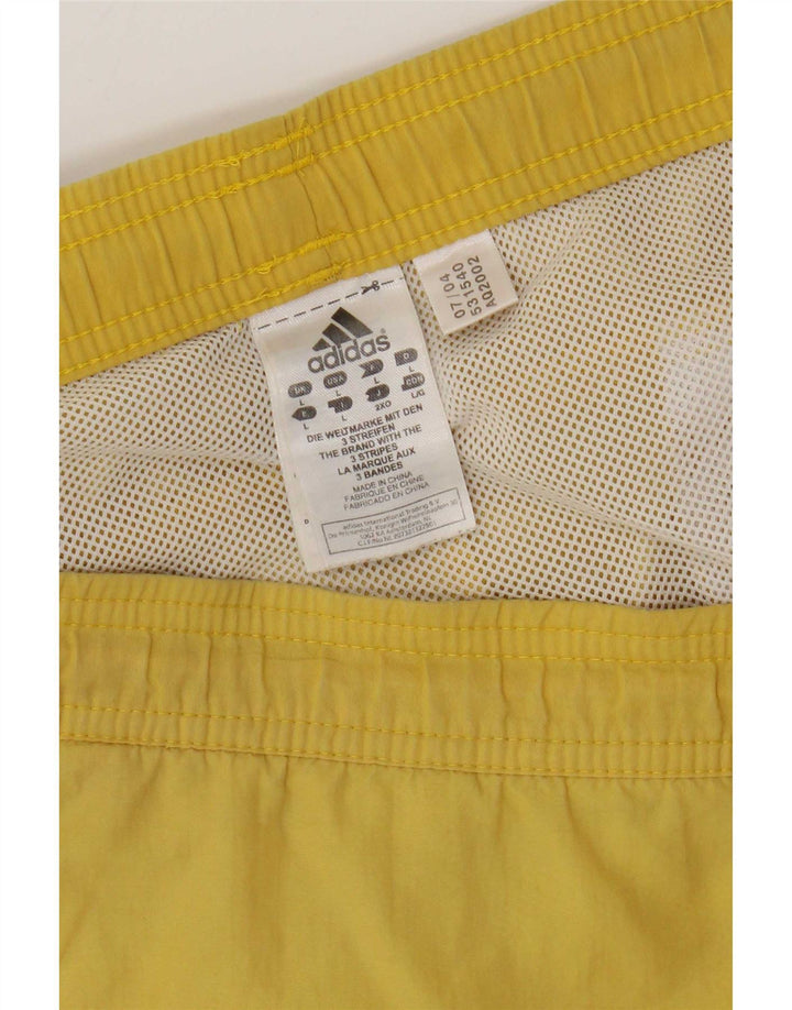 Shorts de natação masculinos Adidas Cargo grande nylon amarelo