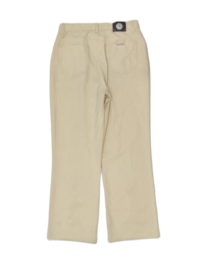 TRUSSARDI Womens Bootcut Casual Trousers W28 L27 Beige Polyester | Vintage | Thrift | Second-Hand | Used Clothing | Messina Hembry 