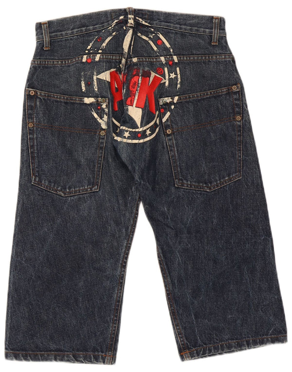 Andrew Mackenzie Mens Graphic Capri Jeans IT 48 Médio W30 L20 Azul Algodão