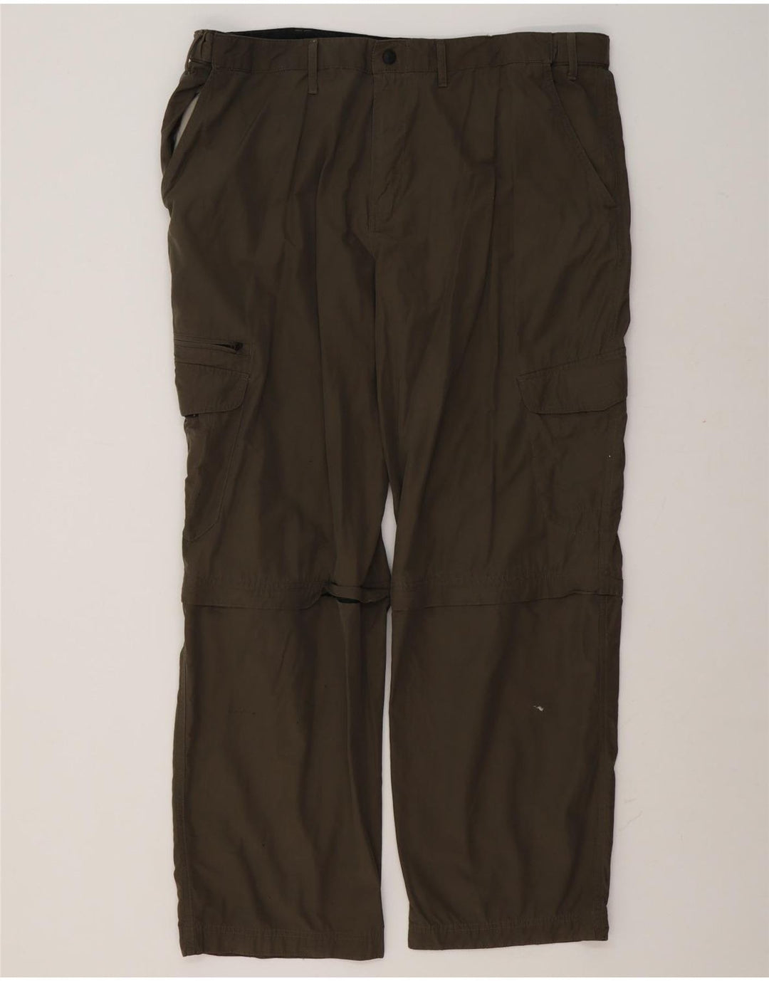 Calça cargo reta masculina Marks & Spencer Blue Harbor W42 L31 cáqui