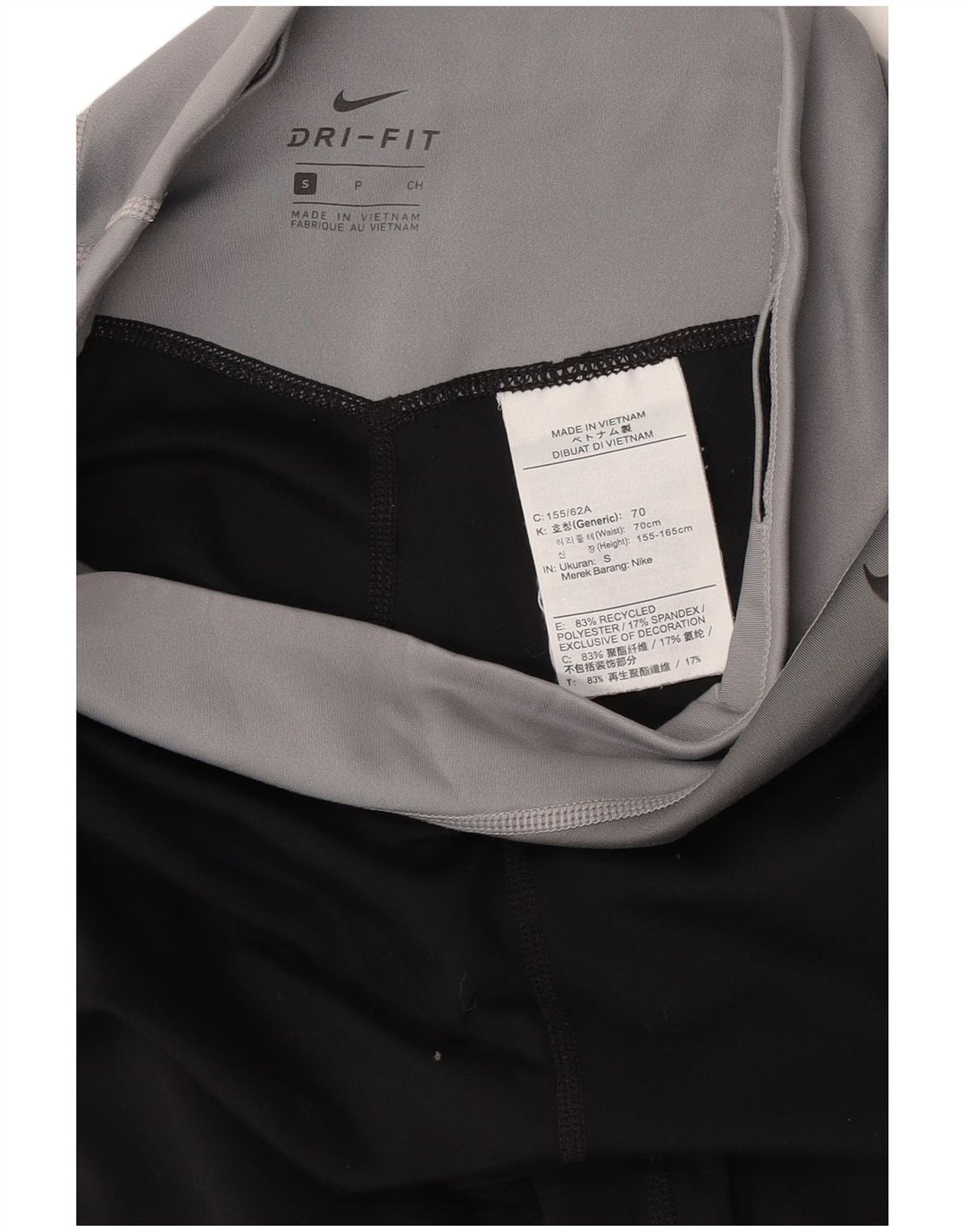 Leggings femininas Nike Dri Fit Graphic Crop UK 8 pequenas pretas