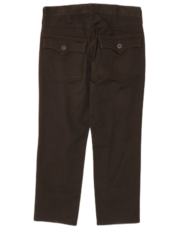 Calça feminina reta casual Armani W31 L26 algodão cáqui