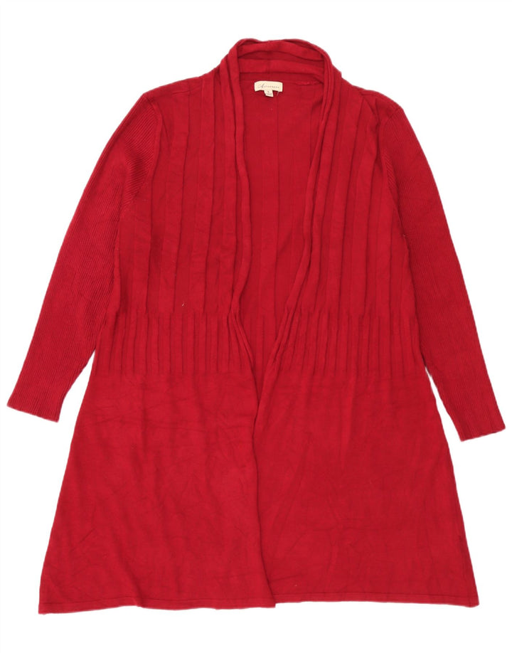 Suéter feminino Marks & Spencer Autograph Longline Cardigan Reino Unido 10 pequeno vermelho