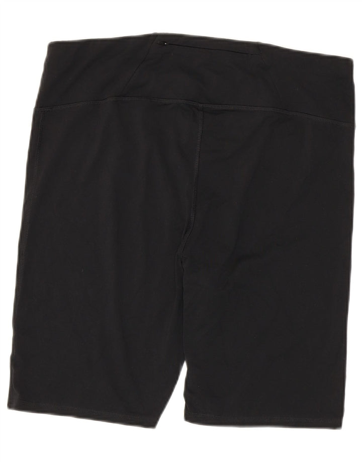 Shorts esportivos femininos Marks & Spencer UK 18 XL preto poliéster