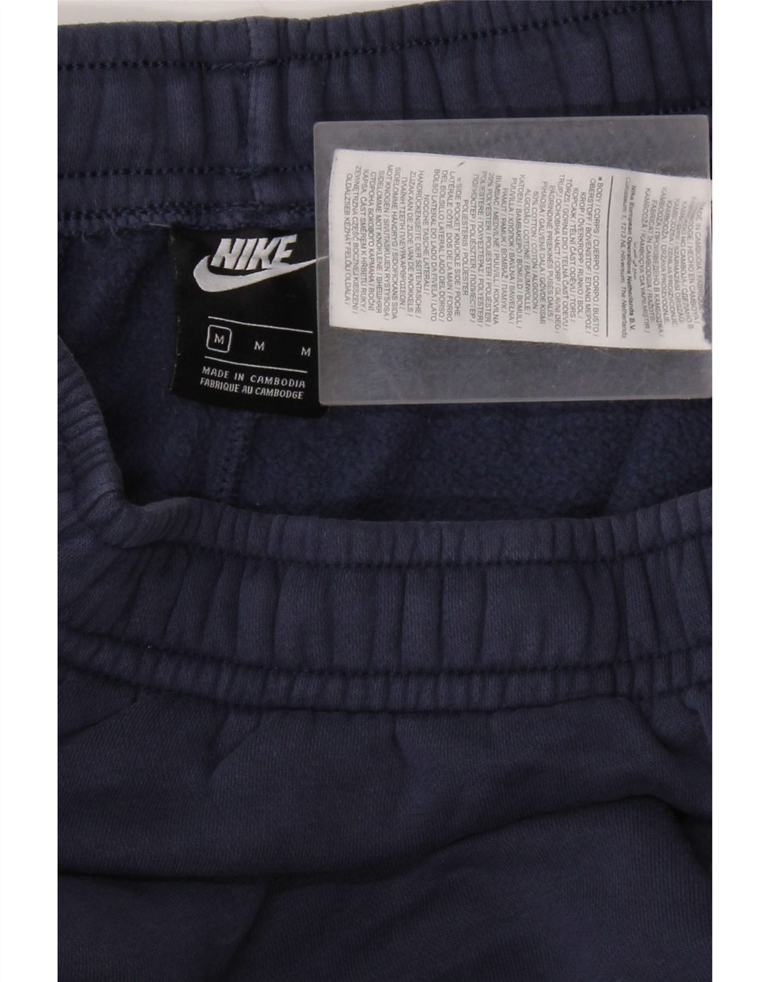 NIKE Mens Treino Calças Joggers Médio Azul Marinho Algodão