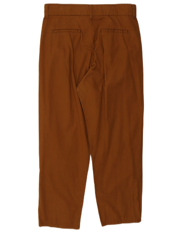 Zara Calça Chino Feminina Cintura Alta Pegged Grande W30 L27 Marrom