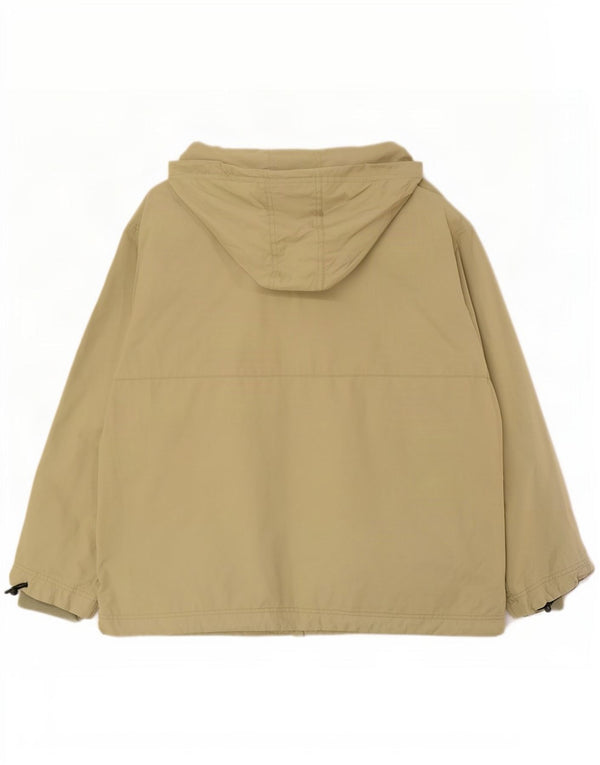 Jaqueta masculina anorak com capuz Caterpillar Reino Unido 42 XL algodão cáqui