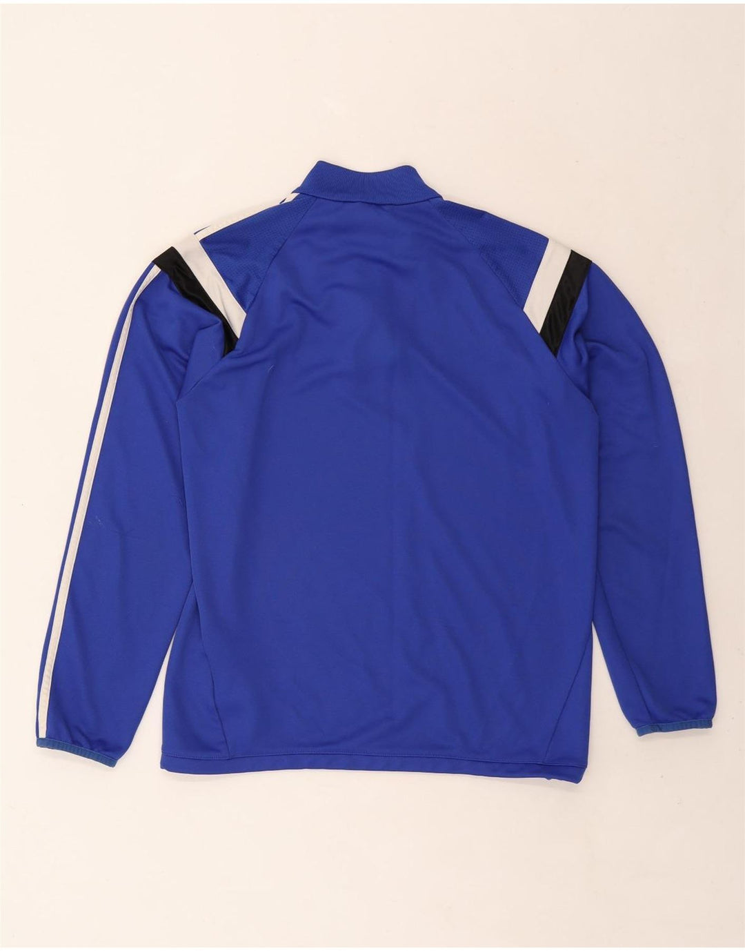 ADIDAS Mens Climalite Pullover Treino Top Médio Azul Colourblock