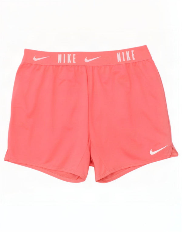 Shorts esportivos gráficos Nike Girls Dri Fit 12-13 anos grande poliéster rosa