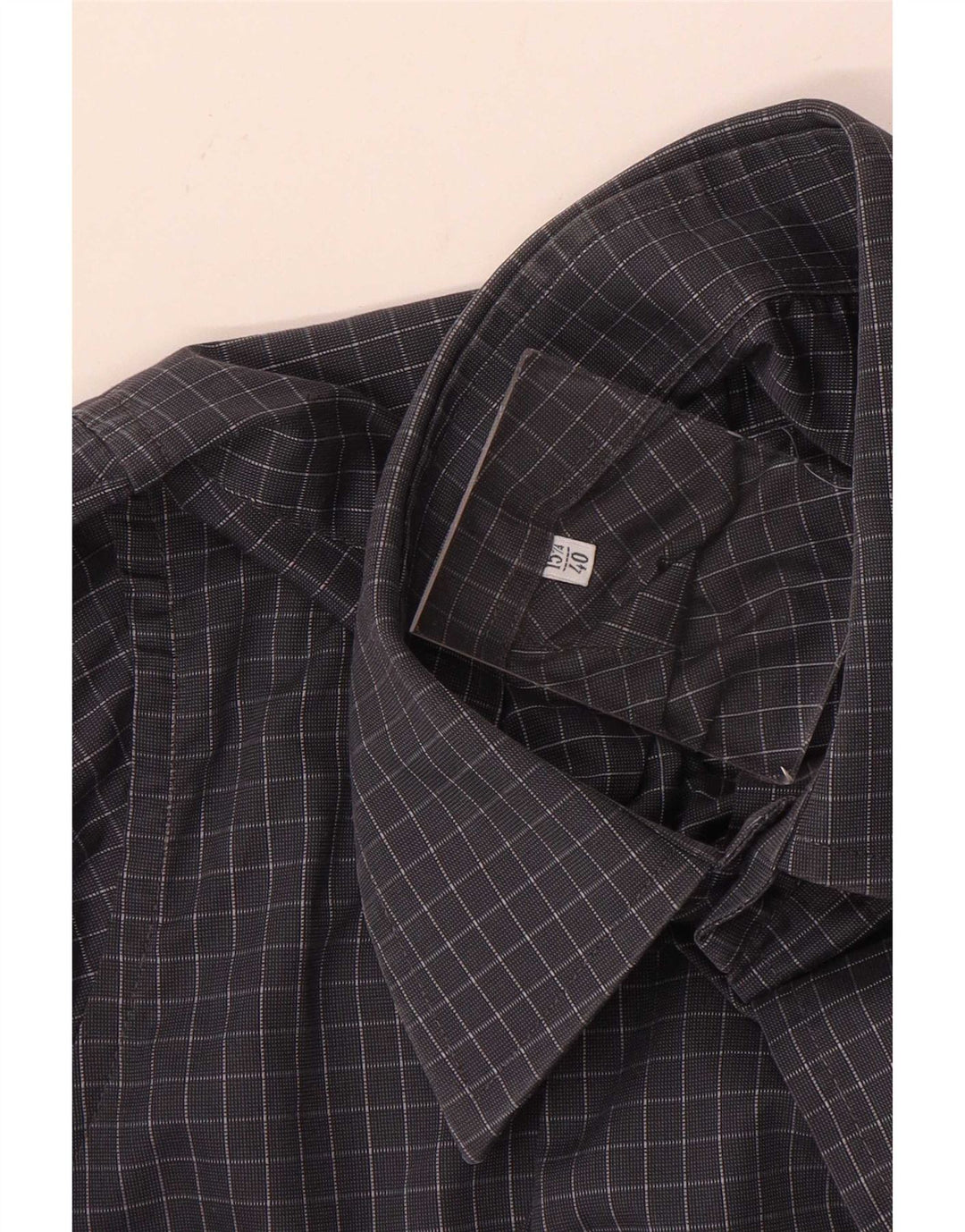 Camisa masculina Yves Saint Laurent tamanho 40 15 3/4 cinza médio guingão